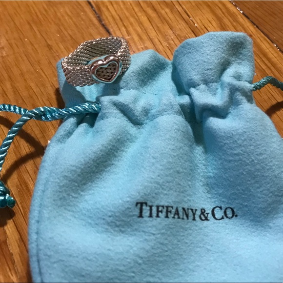 Tiffany & Co. Jewelry - Tiffany & Co. Somerset Mesh Heart Ring Sz 8